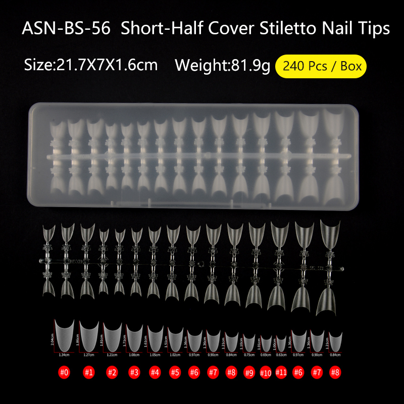 Short Half Coffin Nail Tips